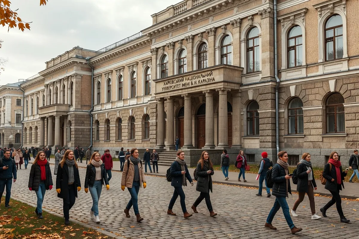 Bâtiment Derzhprom sur la place de la Liberté à Kharkiv, chef-d'œuvre du constructivisme soviétique