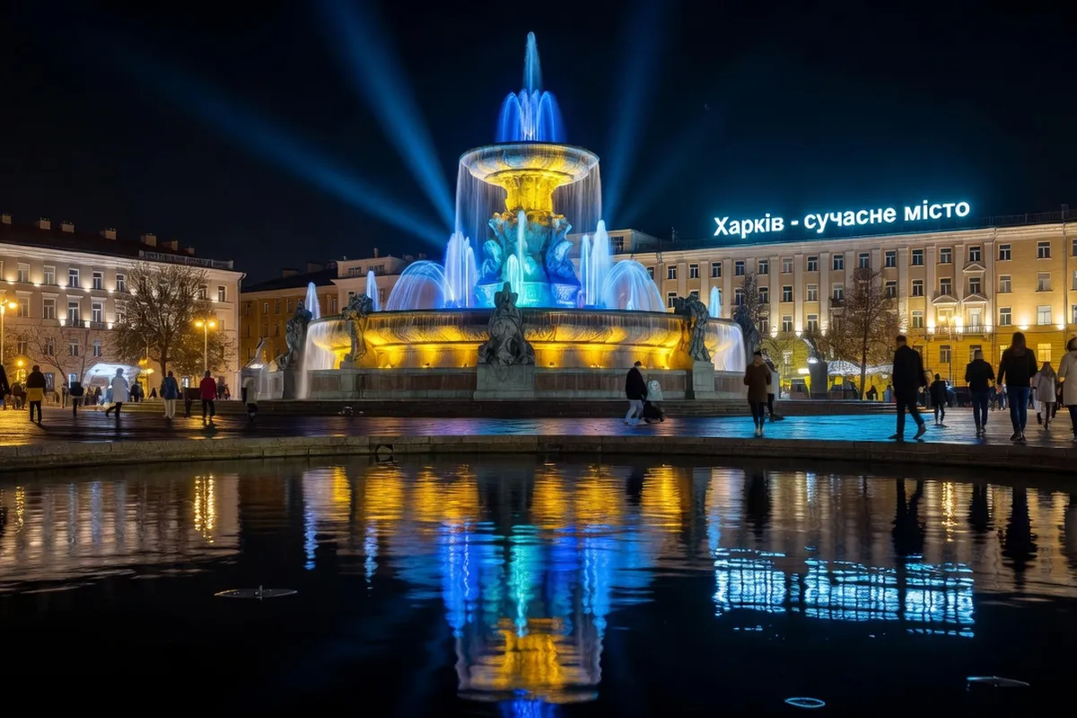 Vue aérienne de Kharkiv avec ses quartiers résidentiels et ses parcs, deuxième ville d'Ukraine