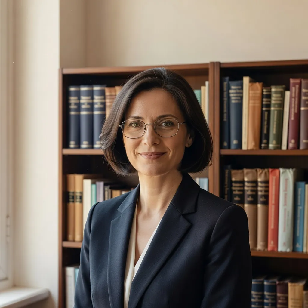 Mariana Lesiv, linguiste ukrainienne, dans son bureau à l'université à Paris
