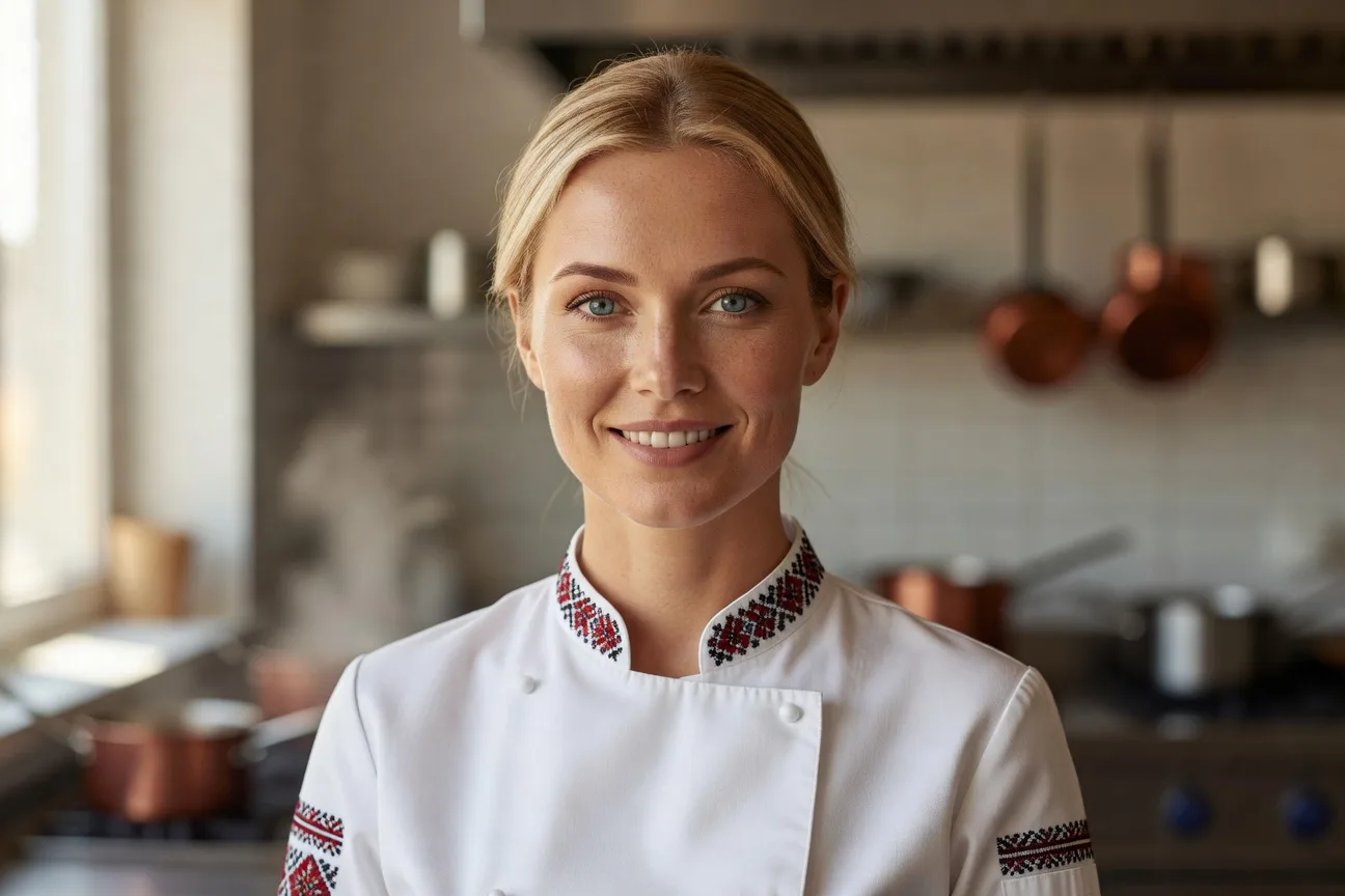 Olena Vovkanytch, chef et fondatrice de l'ecole de cuisine traditionnelle de Lviv