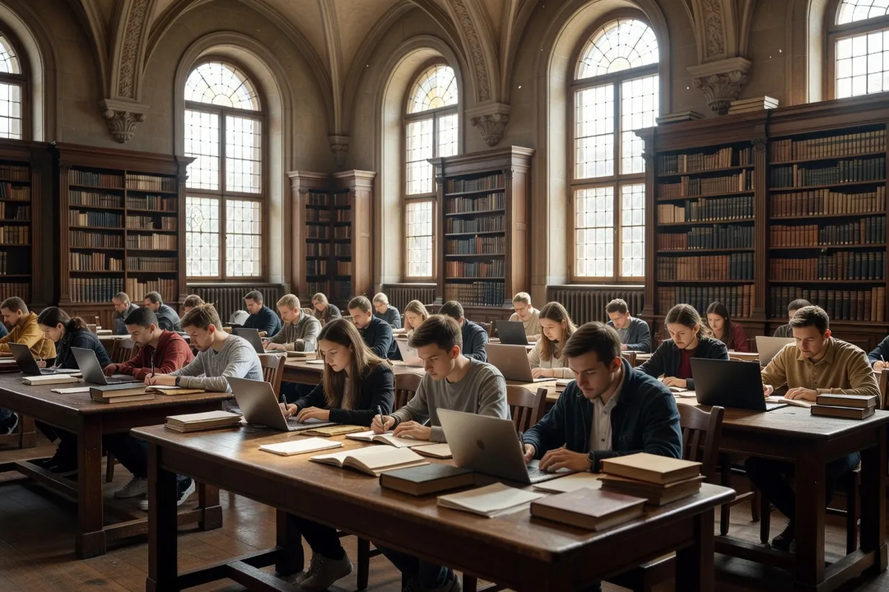 Étudiants sur un campus universitaire ukrainien, illustration des études supérieures en Ukraine en 2026